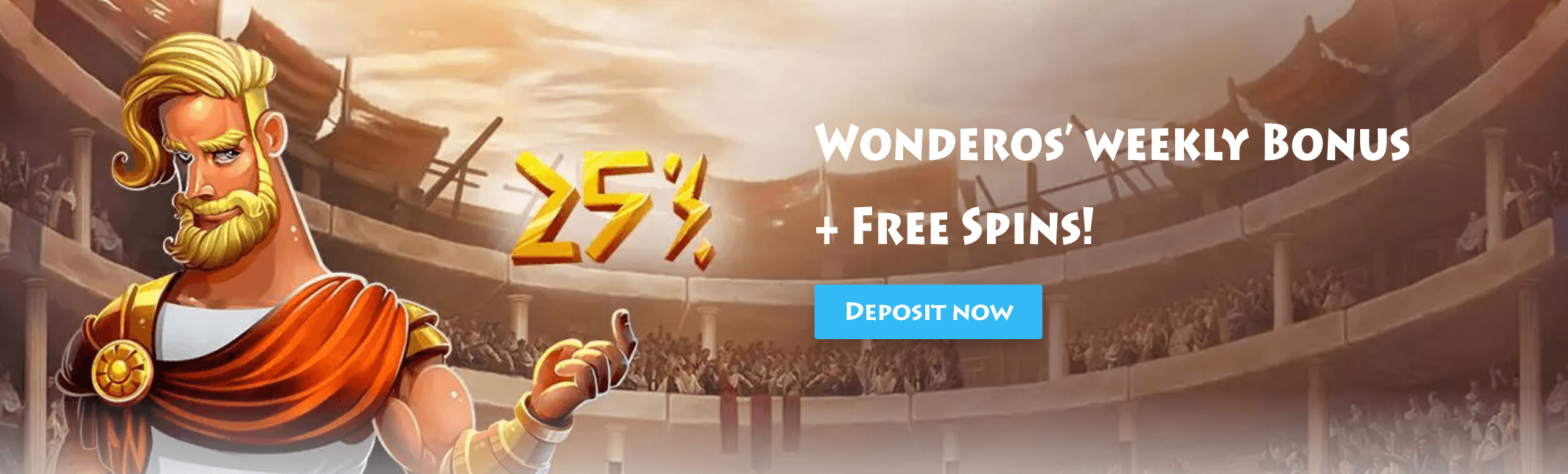Casino Gods Wonderos’ weekly Bonus + Free Spins!